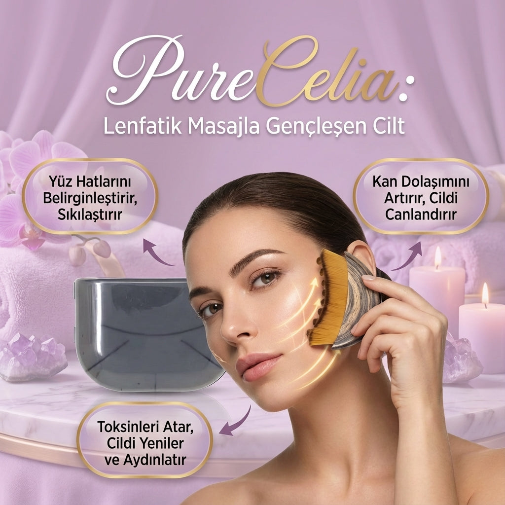 Yüz Şekillendirici Lenfatik Masaj Fırçası