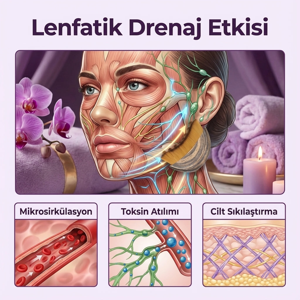 Yüz Şekillendirici Lenfatik Masaj Fırçası